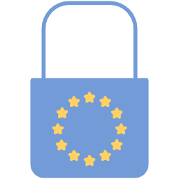 Icono de candado sobre proteccion de datos personales en la unión europea
