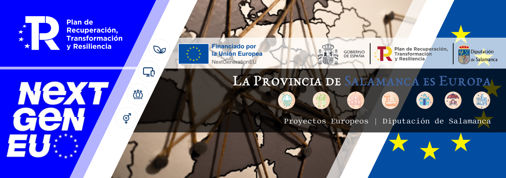 Imagen de cabecera sobre los proyectos europeos - Diputación de Salamanca