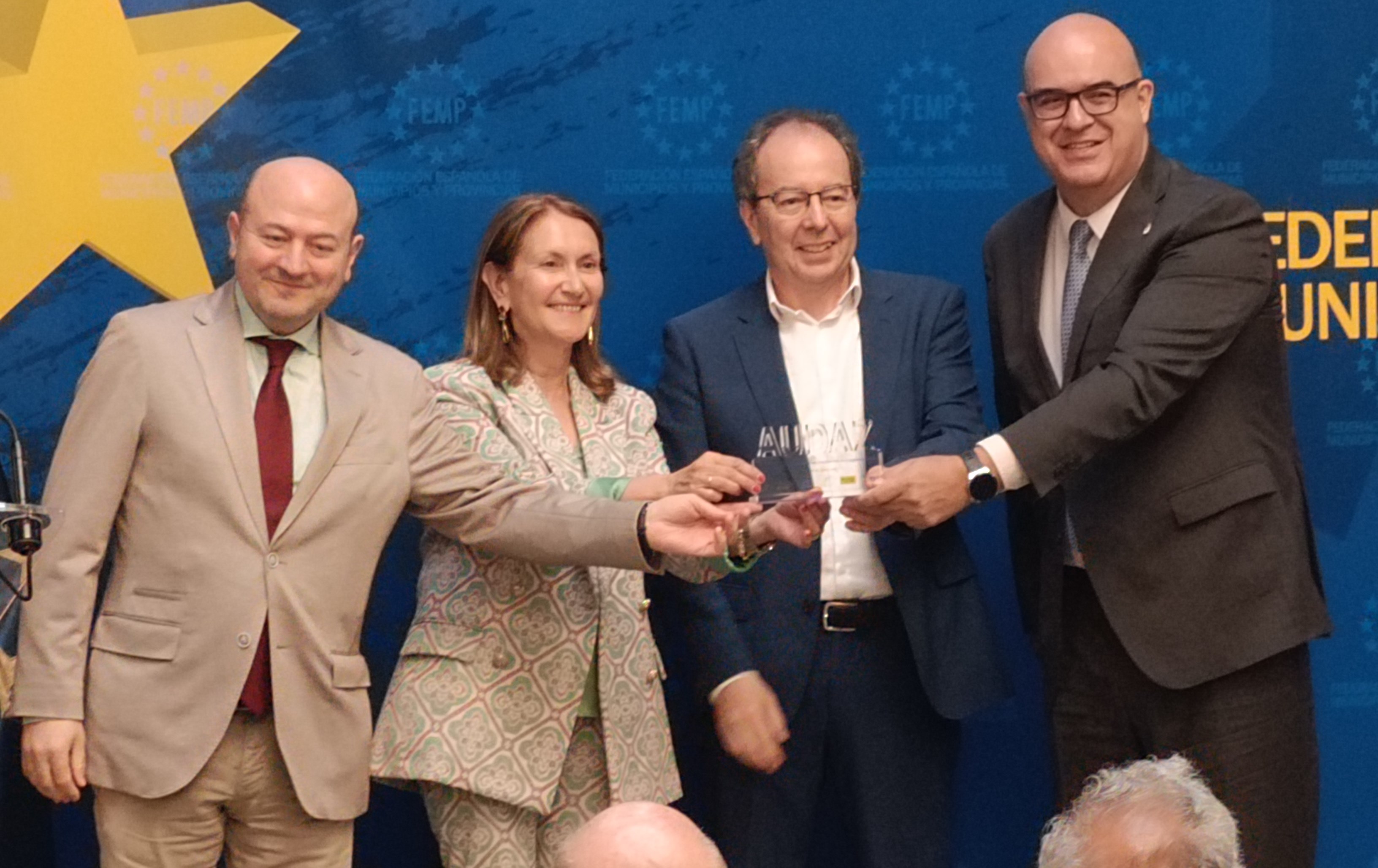 Foto del acto de entrega de los premios Audaz