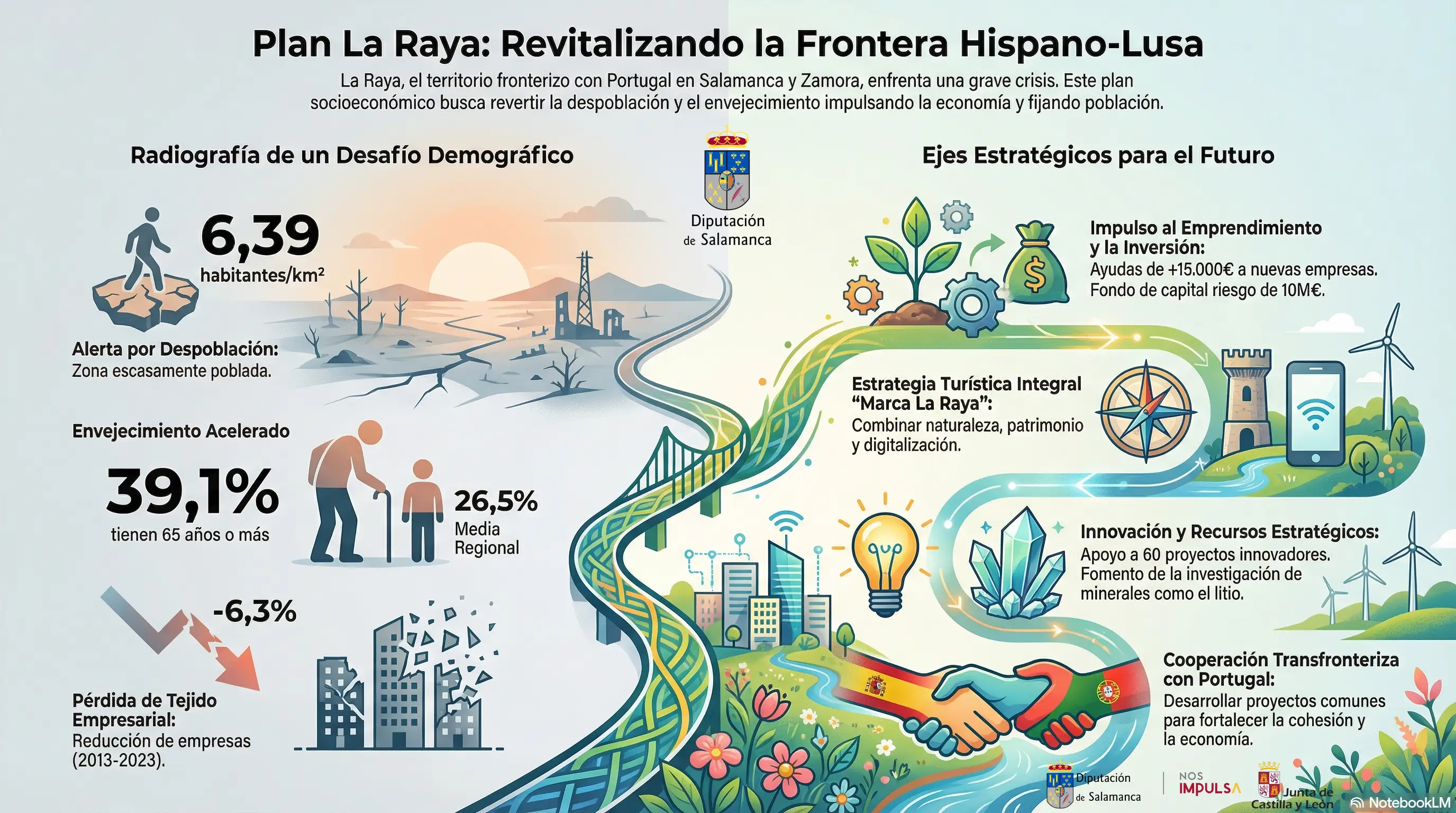 Imagen resumen del Plan socioeconómico de la Raya